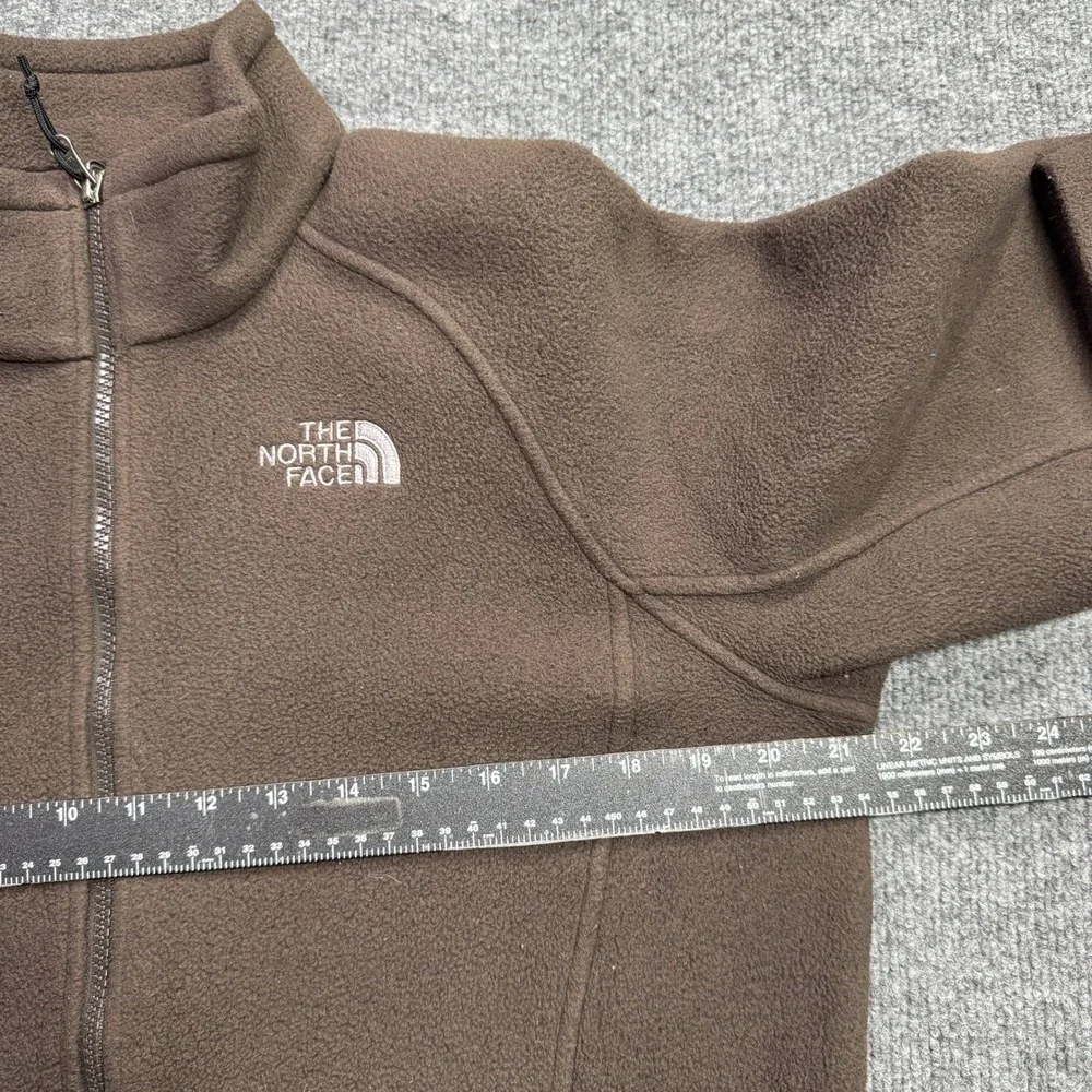 The North Face Fleece Jacket Mens Large Brown Full Zip Outdoor Hiking